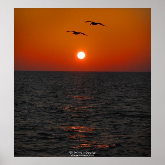 Pier 60 Clearwater, FL  Sunset Poster (Front)