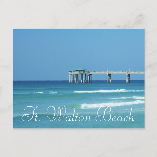 Pier at Fort Walton Beach, Florida Postcard (Front)