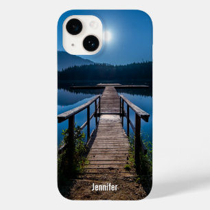 Pier at Night under a Full Moon Case-Mate iPhone 14 Case
