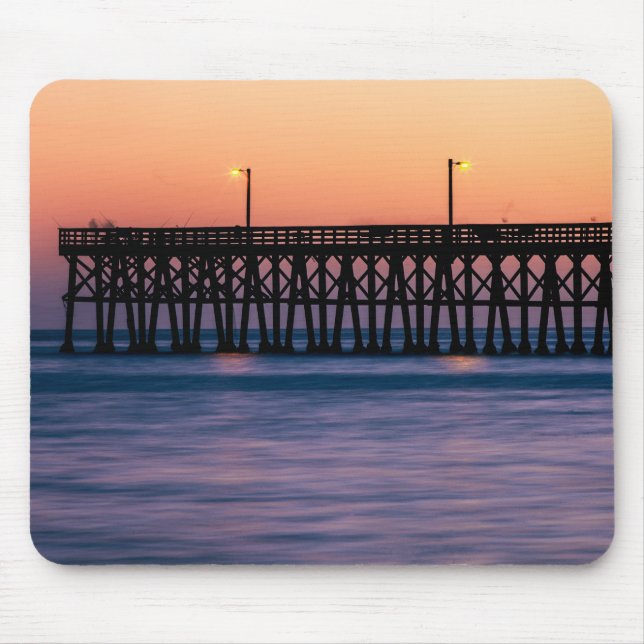 Pier beach sunset mouse pad (Front)