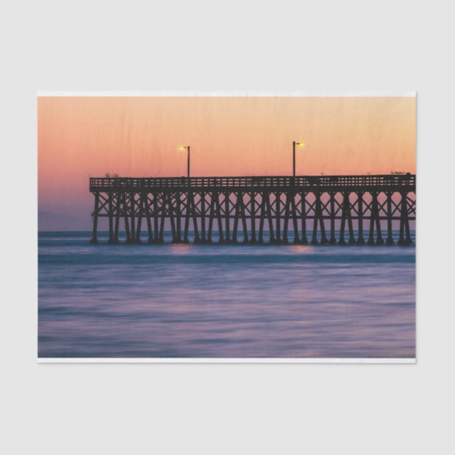 Pier beach sunset tissue paper (Front)