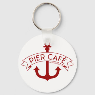 Pier Cafe Red Keychain
