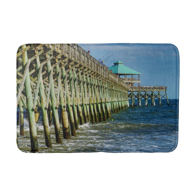 Pier Fishing Bath Mat (Front)