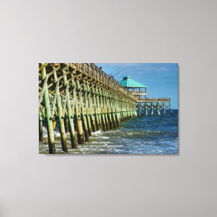Pier Fishing Canvas Print
