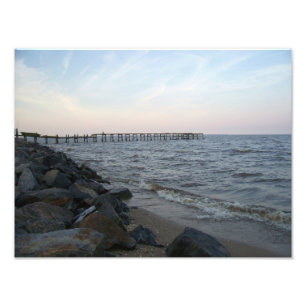 Pier in Colonial Beach, Virginia Photo Print