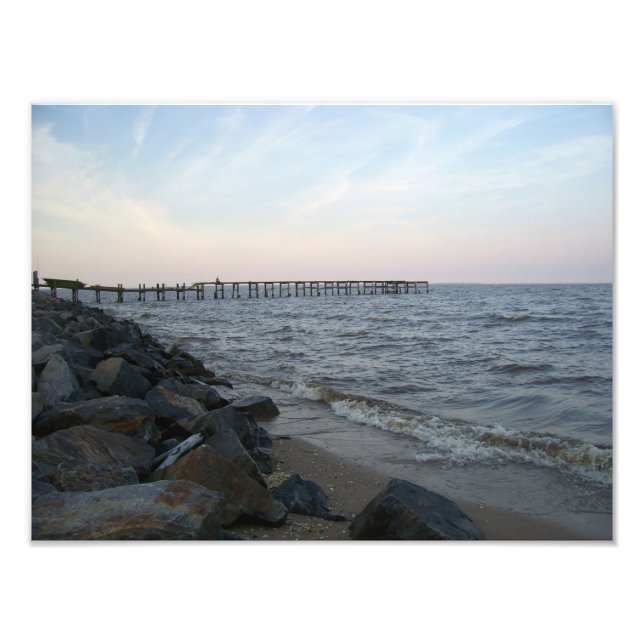 Pier in Colonial Beach, Virginia Photo Print (Front)