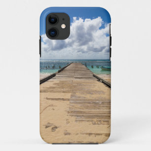 Pier into the ocean Saona Domenican Republic iPhone 11 Case