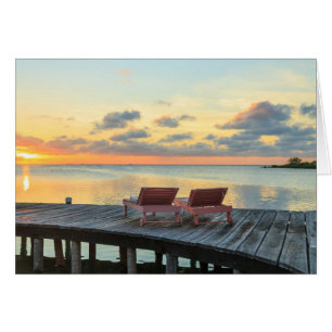 Pier overlooks the ocean, Belise