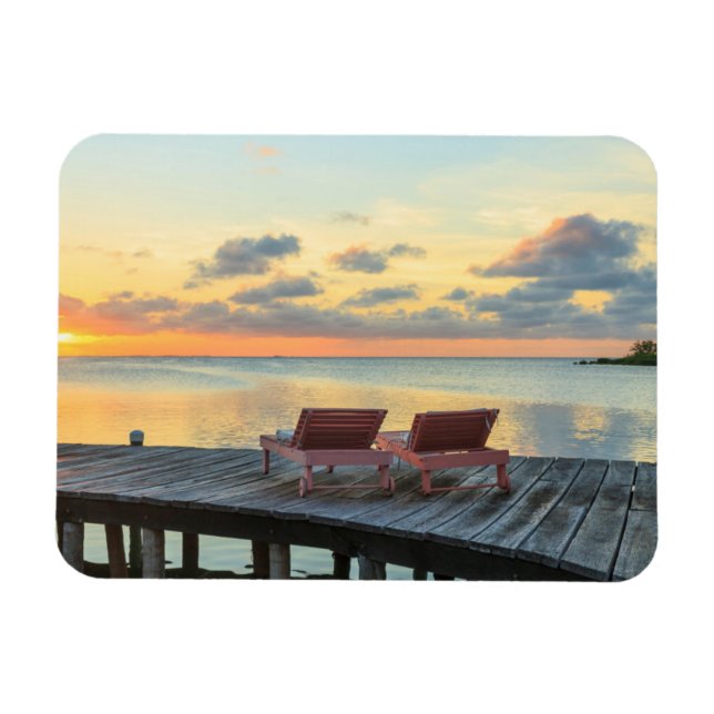 Pier overlooks the ocean, Belise Magnet (Horizontal)
