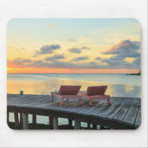 Pier overlooks the ocean, Belise Mouse Pad