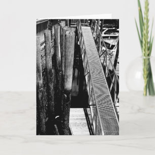Pier Wharf Dock Walkway with Pilings Photo Card