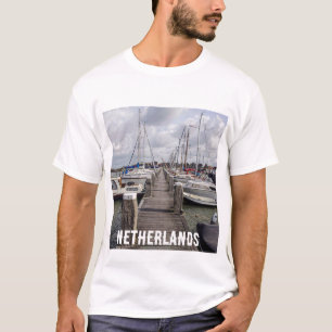 Pier with boats and yachts in Marken Netherlands T T-Shirt
