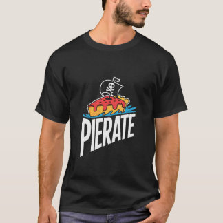 Pierate Funny Pirate Pie Pun Design T-Shirt
