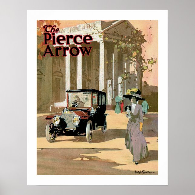 Pierce Arrow Automobile Ad Vintage Art Poster (Front)
