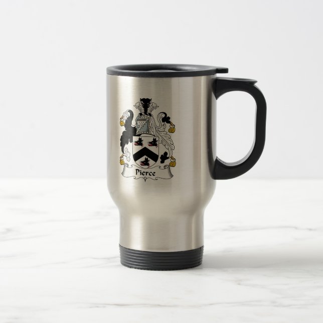 Pierce Family Crest Travel Mug (Right)