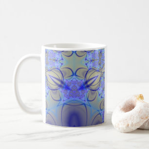 Pierce Purple and Yellow Fractal Art Coffee Mug