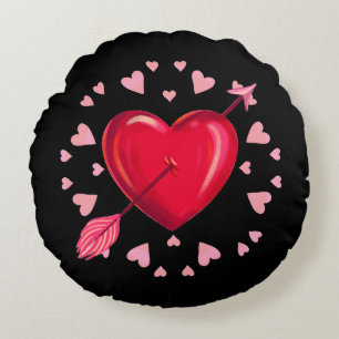 Pierced by Love – Romantic Round Cushion