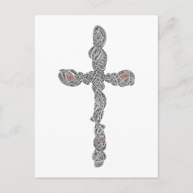 Pierced Cross - Isaiah 53:5 Postcard (Front)