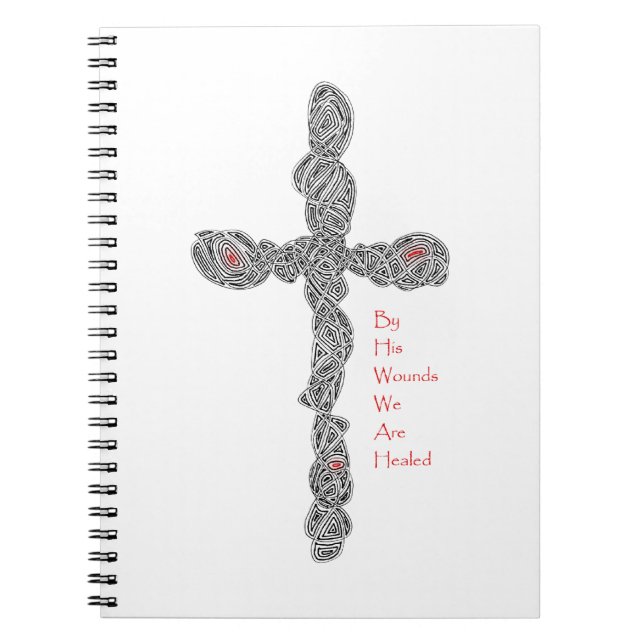 Pierced Cross - Isaiah 53:5 Spiral Notebook (Front)