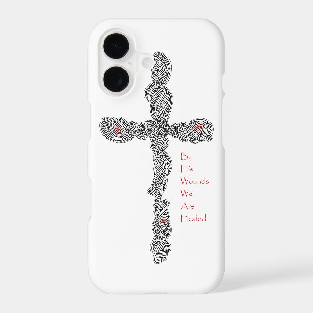 Pierced Cross (With Verse) iPhone Case (Back)