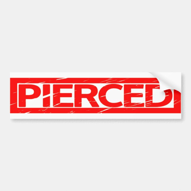 Pierced Stamp Bumper Sticker (Front)