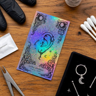 Piercing Artist   Holographic Body Piercing Studio Business Card