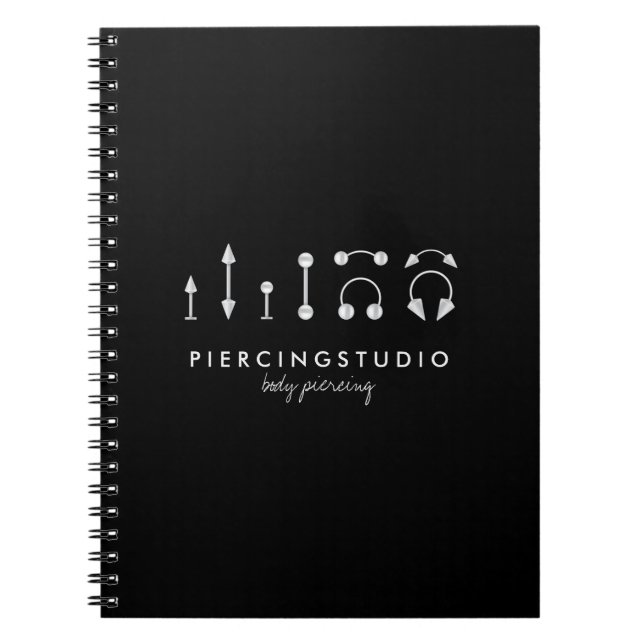 Piercing Tattoo Studio Black shop Notebook (Front)