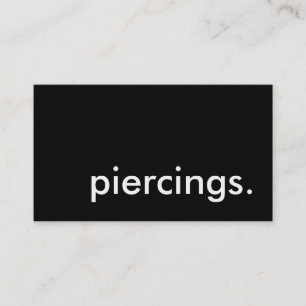 piercings. loyalty punch card
