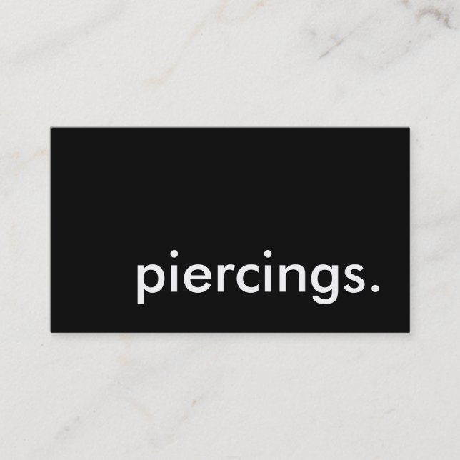 piercings. loyalty punch card (Front)