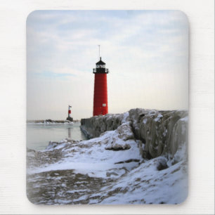 Pierhead Lighthouse, Kenosha Wisconsin Mouse Pad