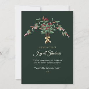 Pieris Hypericum Fountain Family Christmas Card
