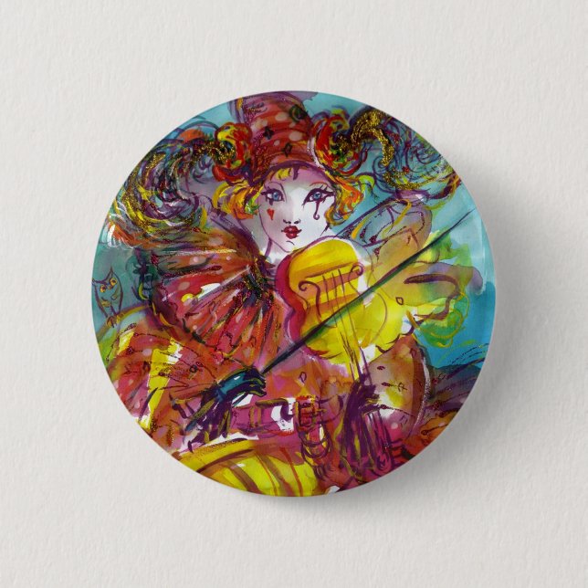 PIERO / Venetian Carnival Night 6 Cm Round Badge (Front)