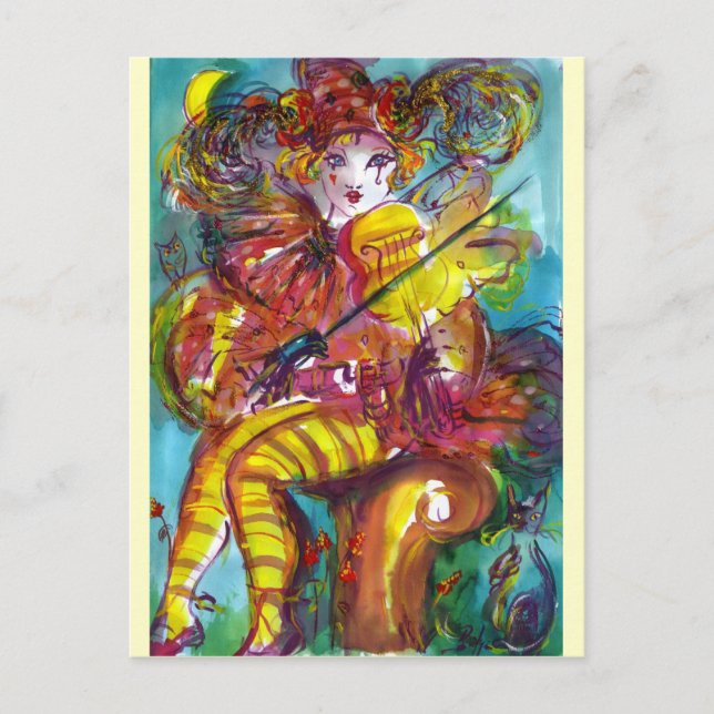 PIERO / Venetian Carnival Night Postcard (Front)