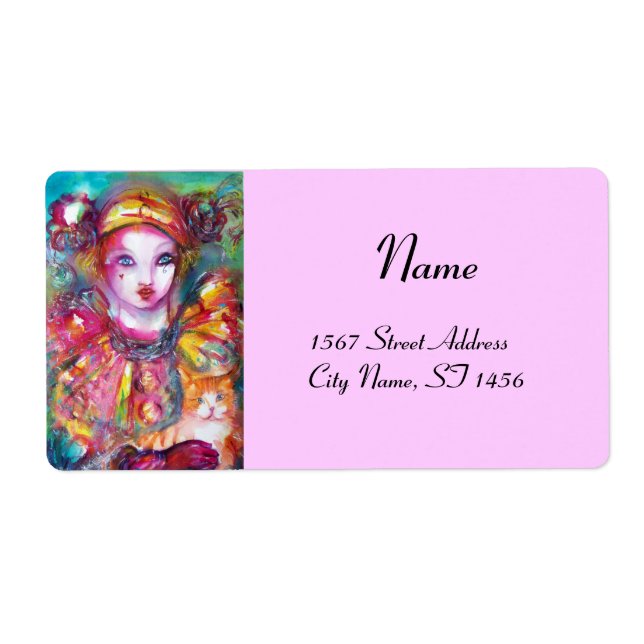 PIERO  WITH CAT 2  red pink purple yellow (Front)