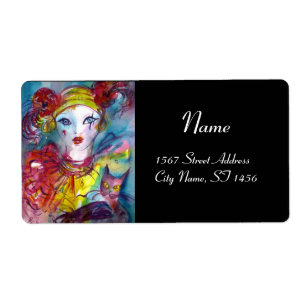 PIERO  WITH CAT  red pink purple yellow black