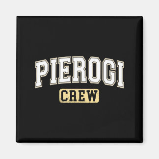 Pierogi Crew Polish Food Varsity Letters Magnet