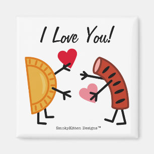 Pierogi & Kielbasa - I Love You! (customisable) Magnet