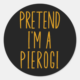 Pierogi Polska Poland Funny Food Dumpling Hallowee Classic Round Sticker