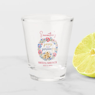 Pierogi & Prosecco Polish Folk Bridal Shower Shot Glass