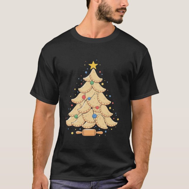 Pierogi Tree Polish Christmas Food Funny Tee Men W (Front)
