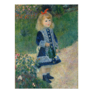 Pierre A Renoir A Girl with a Watering Can Poster