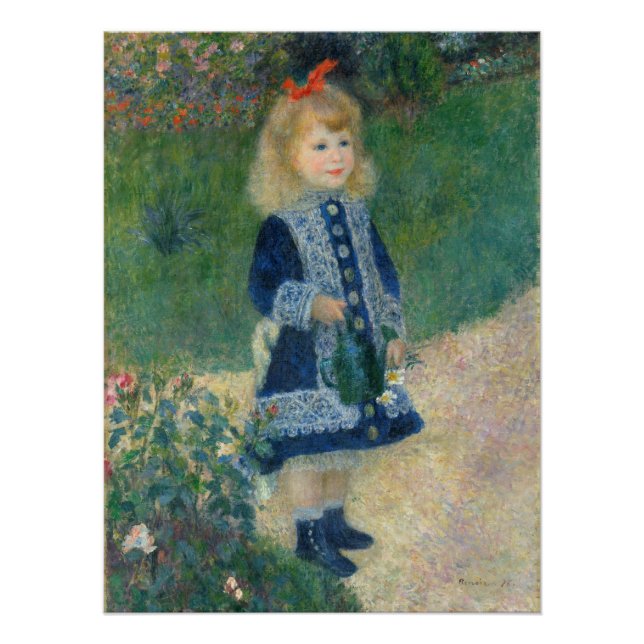 Pierre A Renoir | A Girl with a Watering Can Poster (Front)
