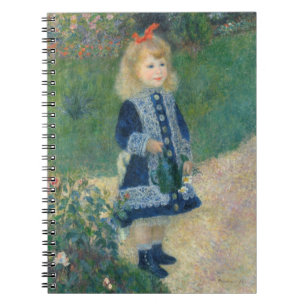 Pierre A Renoir A Girl with a Watering Can Spiral Notebook