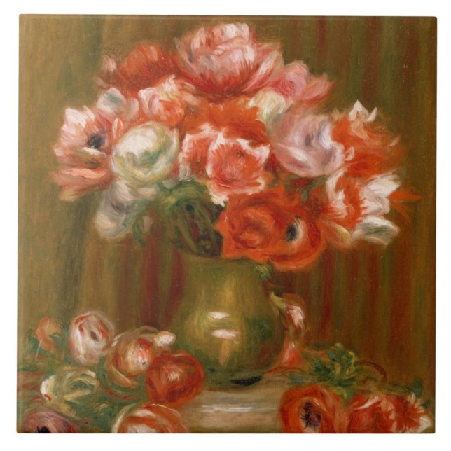 Pierre A Renoir | Anemones Tile (Front)