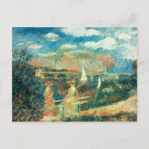 Pierre A Renoir Banks of the Seine at Argenteuil Postcard