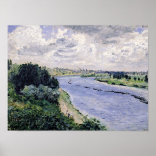 Pierre A Renoir   Barges on the Seine Poster