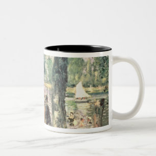 Pierre A Renoir Bathing on the Seine Two-Tone Coffee Mug