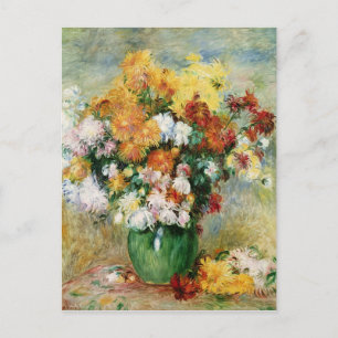 Pierre A Renoir   Bouquet of Chrysanthemums Postcard