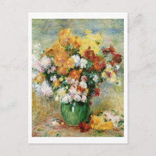 Pierre A Renoir   Bouquet of Chrysanthemums Postcard