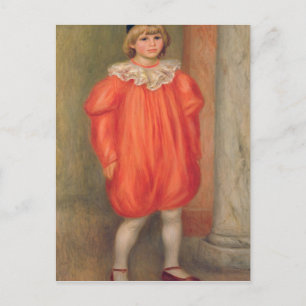 Pierre A Renoir   Claude Renoir in a clown costume Postcard